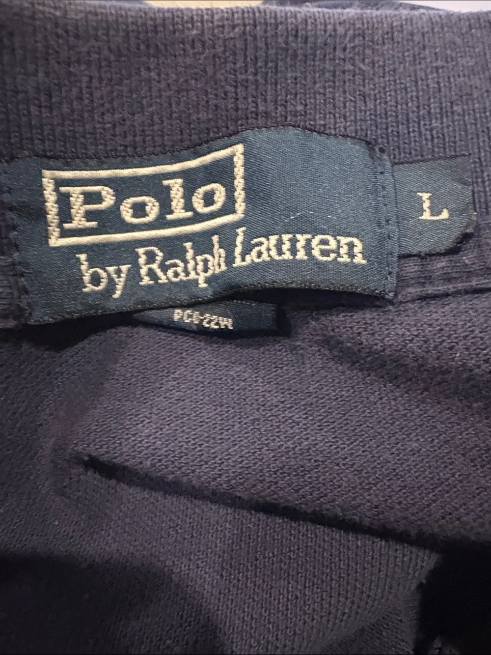 Polo by Ralph Lauren - Men's short sleeve Polo Shirt. Size Large. Navy. Cotton